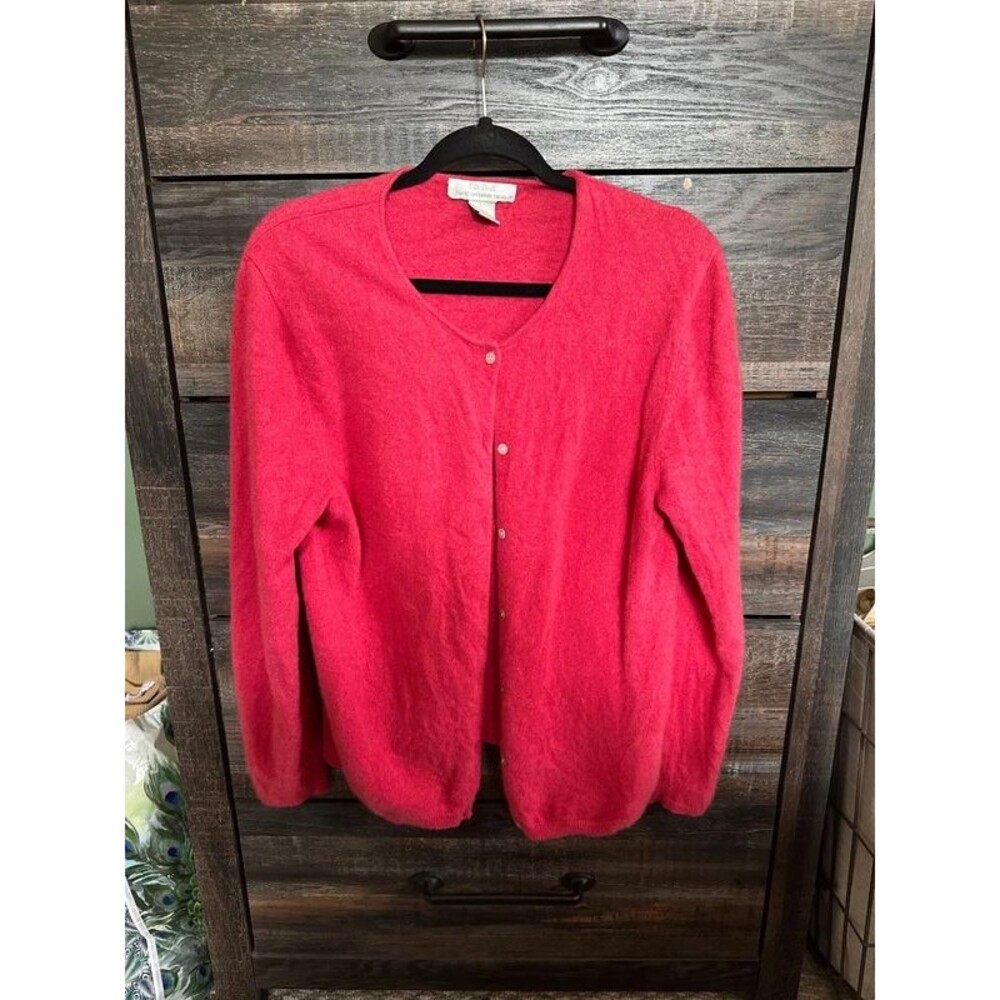 McDuff 100% Cashmere Button-Front Cardigan Sweater - Size L